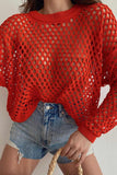 IFOMT 2024 New Woman Style sweater Cardigans Hollow Out Cover-up Sweater