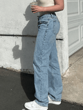 IFOMT 2024 y2k Mid Wash Classic Boyfriend Jeans