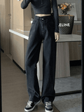 IFOMT 2024 y2k Vintage Washed Crossover Boyfriend Jeans