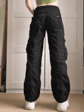 IFOMT 2024 y2k Low Rise Washed Cargo Jeans