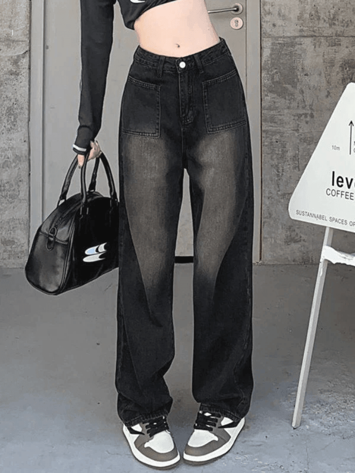 IFOMT 2024 y2k Vintage washed straight cargo jeans