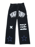 IFOMT 2024 y2k Star Letter Graphic Cargo Jeans