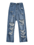 IFOMT 2024 y2k High waisted super ripped jeans