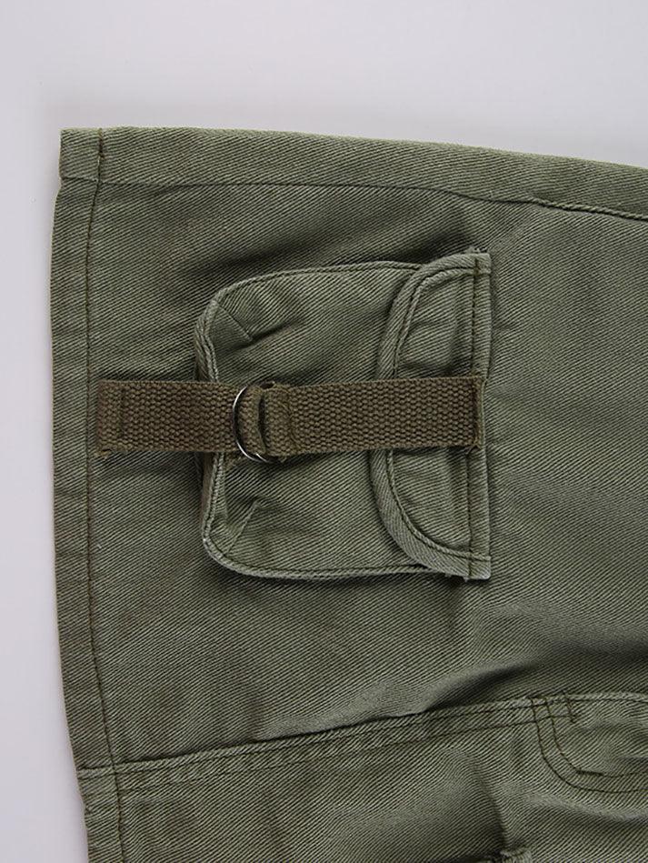 IFOMT 2024 y2k Denim mini skirt with patch pocket