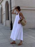 IFOMT 2024 New Fashion Elegant Loose Pleated Suspender A-line Dress