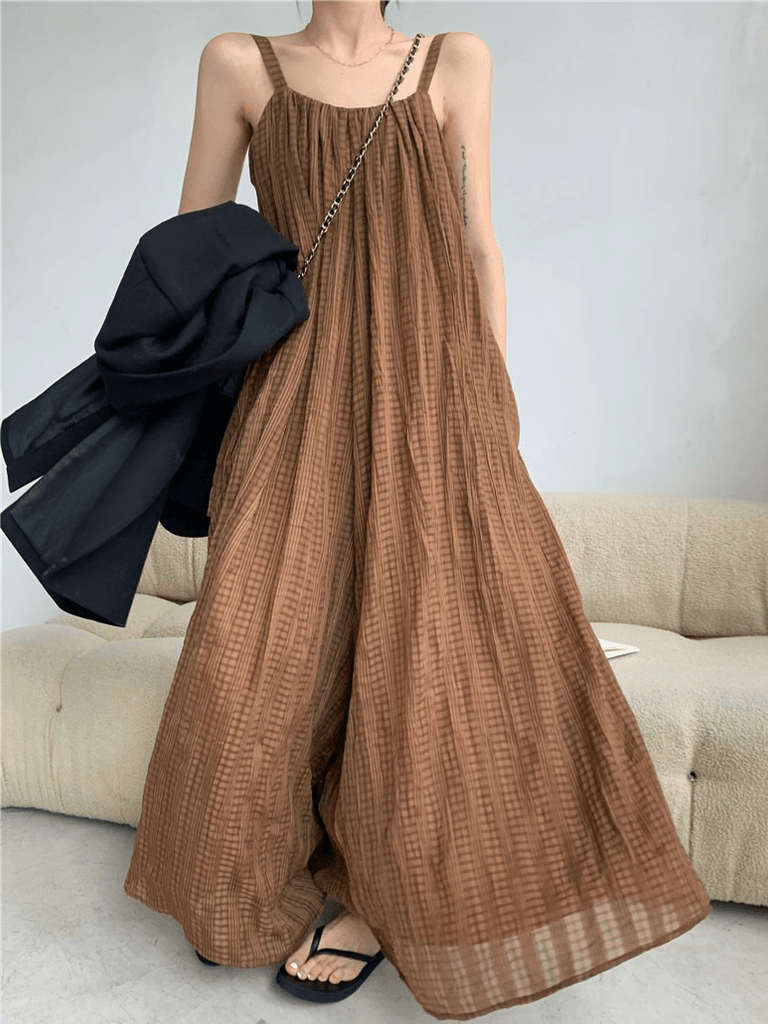 IFOMT 2024 New Fashion Elegant Loose Open Back Maxi Sleeveless Jumpsuits