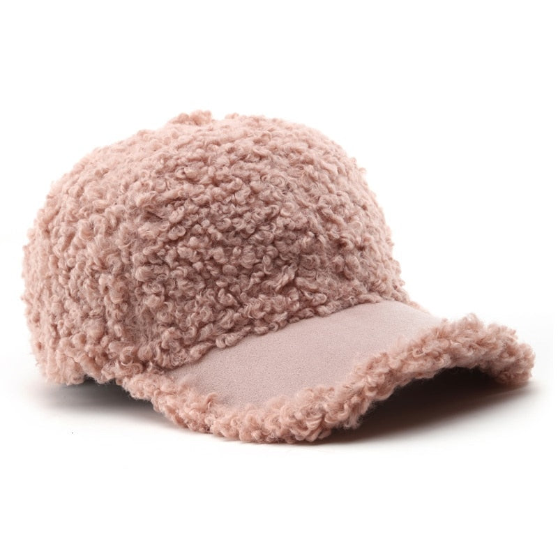 Ifomt Winter Men Women Casual Lambswool Sports Cap Warm Baseball Cap Ajdustable Trucker Hat For Travel