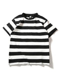 Ifomt Summer Oversized T-shirts Women Contrast Color Striped Short Sleeve Causal T Shirt Korean Fashion Preppy Style Female Clothing
