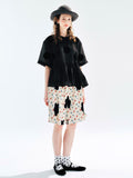 Ifomt original summer style niche design black wave dot short-sleeved shirt casual women's top