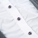 IFOMT 2024 Fashion Woman tops y2k style Fold Patched Slim Buttons Knit  Top
