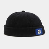 Ifomt Men Solid Brimless Baseball Cap Embroidery Landlord Caps Unisex Corduroy Sports Hat Unisex Women Hip Hop Melon Hat