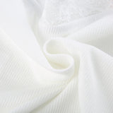 IFOMT 2024 Fashion Woman tops y2k style Sweet White Bow Crop Lace Patched Top