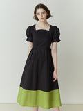 IFOMT Puff Sleeve Sweet Cotton Dresses