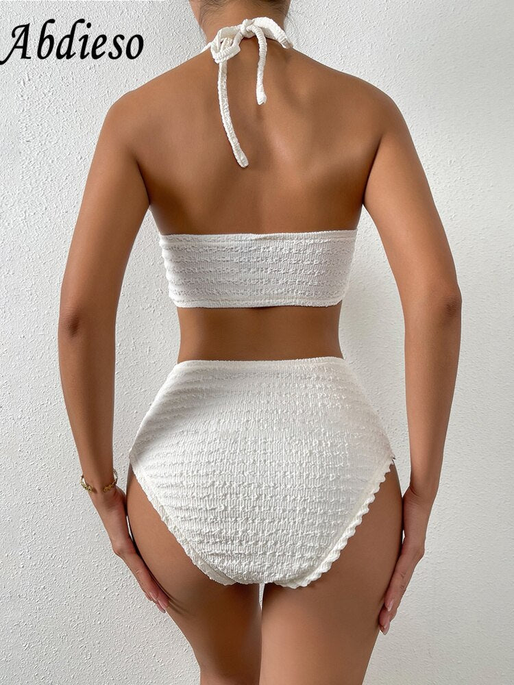 Back to college Hollow Out Sexy Backless Summer Bodysuit Women One-Pieces 2022 White Halter Neck Off Shoulder Bodycon Tops Festival
