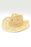IFOMT 2024 New Woman HatSolid Hollow-out Woven Denim Straw Hat