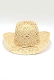 IFOMT 2024 New Woman HatSolid Hollow-out Woven Denim Straw Hat