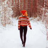 Ifomt Vintage Fox Embroidered Christmas Sweater