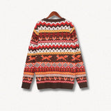 Ifomt Vintage Fox Embroidered Christmas Sweater
