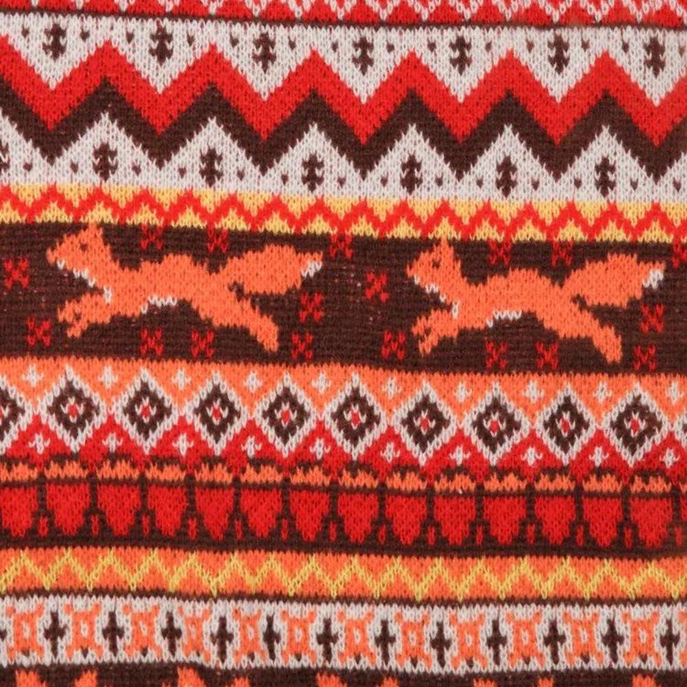 Ifomt Vintage Fox Embroidered Christmas Sweater