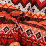 Ifomt Vintage Fox Embroidered Christmas Sweater