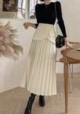 Ifomat Elmyra Pleated Long Skirt
