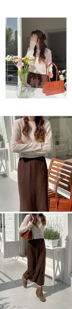 Ifomat Jordan Knit Long Skirt