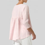 Women's T shirt Tee Loose Solid / Plain Color Basic Round Neck Light Summer Light Blue ArmyGreen Black White Pink