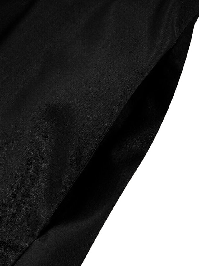 Women's Shirt Dress Casual Dress Swing Dress Maxi long Dress Outdoor Office Holiday Polyester Basic Modern Shirt Collar Ruched Pocket Long Sleeve Summer Spring Fall 2023 Regular Fit Black Army Green