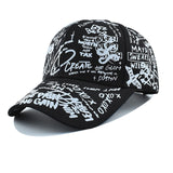 Unisex Baseball Cap Sun Hat Black White Polyester Personalized Travel Beach Outdoor Vacation Print Adjustable Fashion