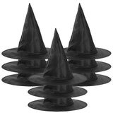 Unisex Halloween Witch Hat for Kids Adults Halloween Party Cosplay Costume Props Decoration Accessories Black Wizard Cap