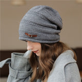 Winter Warm Hats For Women Casual Stacking Knitted Bonnet Caps Men Hats Solid Color Hip Hop Skullies Unisex Female Beanies
