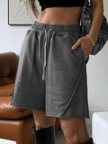Ifomat Patchwork Design Stretchy Loose Shorts