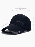 Men's Baseball Cap Black White Polyester Print Fashion Classic & Timeless Chic & Modern Outdoor Daily Letter Portable Breathable