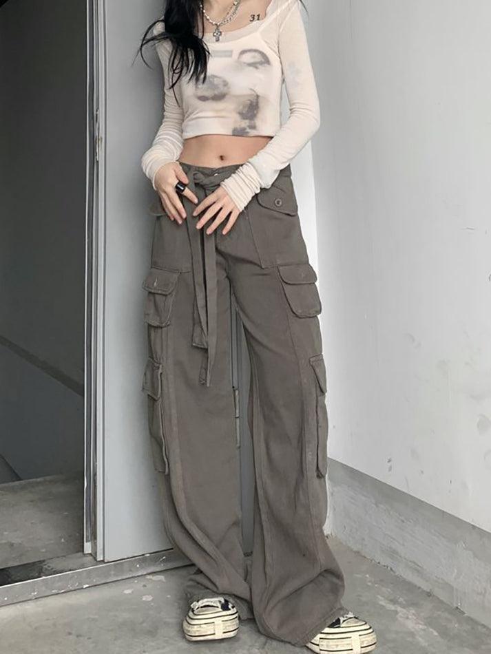 Ifomat Pocket-Detail Vintage Cargo Jeans