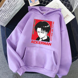 Attack On Titan - Levi hoodie Japanese anime Sweatshirt unisex men and women casual Hoodies Punk Cute Graphic tumblr Pullover