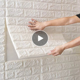 Ifomt 70x38cm 3D Wall Stickers Self Adhesive Foam Brick Room Decor DIY 3D Wallpaper Wall Decor Living Wall Sticker For Kids Room