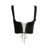 2022 Vintage Corsets Vest Black Corset Bandage Women's Waist Belts Corset Camisole Ceinture Femme Bodycon Slim Crop Tank Tops