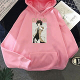 Harajuku Hoodies Women/Men Bungou Stray Dogs Dazai 2021 Spring Aesthetic Kangaroo Pocket Casual Oversized Sweatshirt Unisex Cool