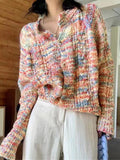 Ifomat Rainbow Front Button Cardigan