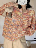 Ifomat Rainbow Front Button Cardigan