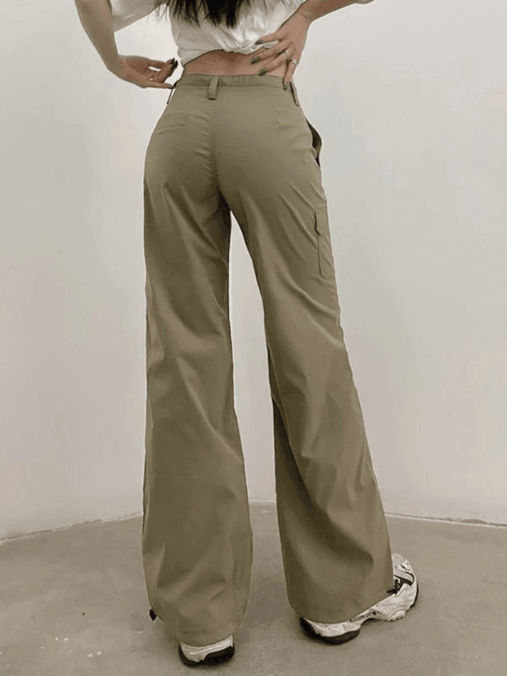 Ifomat Straight Leg Pocket Cargo Pants