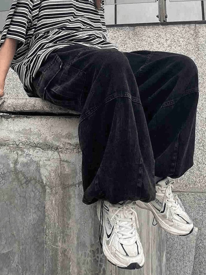 Ifomat Vintage Baggy Cargo Jeans