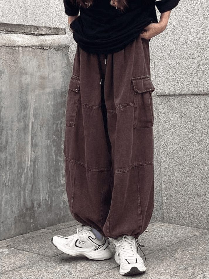 Ifomat Vintage Baggy Cargo Jeans