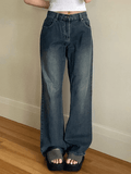 Ifomat Vintage Blue Wash Boyfriend Jeans
